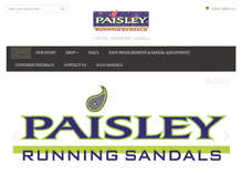 Tablet Screenshot of paisleyrunningsandals.com